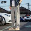 Мужские тонкие прямые укороченные брюки JEEP SPIRIT из хлопка и льна
