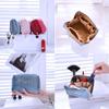 Women's Cosmetic Bag Zipper Velvet Letter Embroidery Solid Make Up Pouch for Cosmetics Toiletry Case Female Make Up Bags