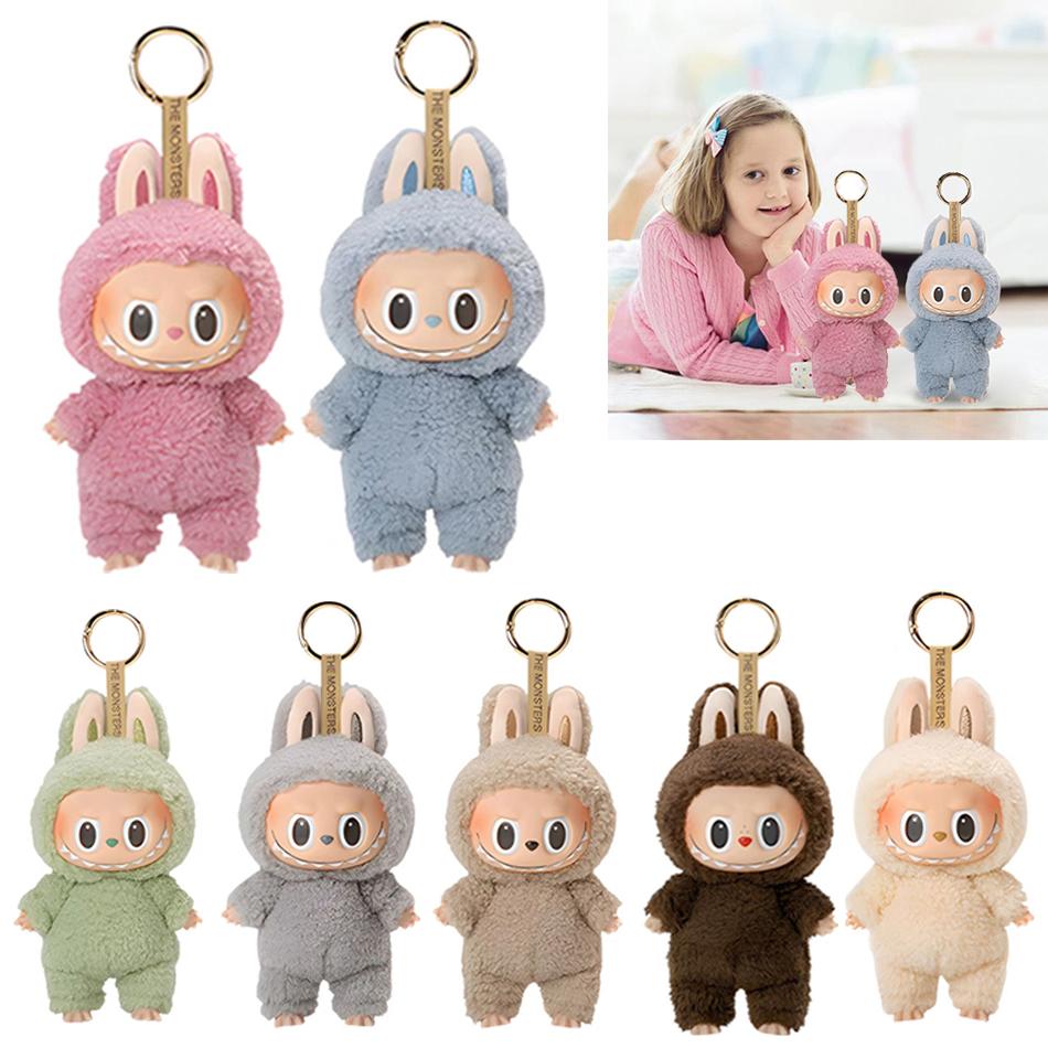 Популярные плюшевые брелки Labubu, модная мягкая короткая плюшевая кукла-игрушка Rabub, милая мультяшная подвеска для школьной сумки, автомобиля