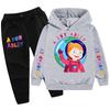 Children Warm Tracksuit Long Sleeve Hoodie And Pants Set Casual Sports Outfit For Boys Girls