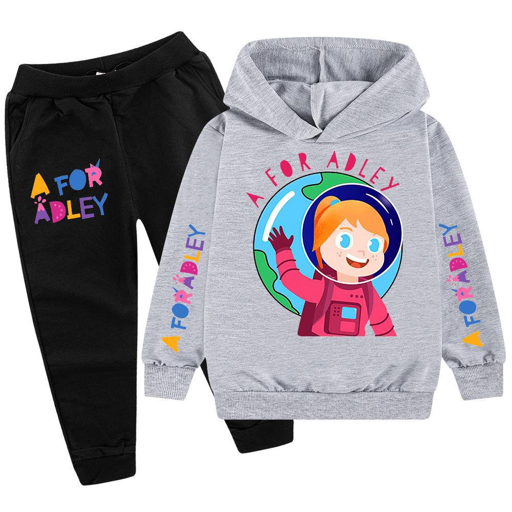Children Warm Tracksuit Long Sleeve Hoodie And Pants Set Casual Sports Outfit For Boys Girls