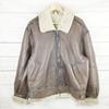80s-90s U.S. Army B-3 Flight Jacket by Ramspear/Men's XL/Brown/Sheepskin/Bomber/Air Force
