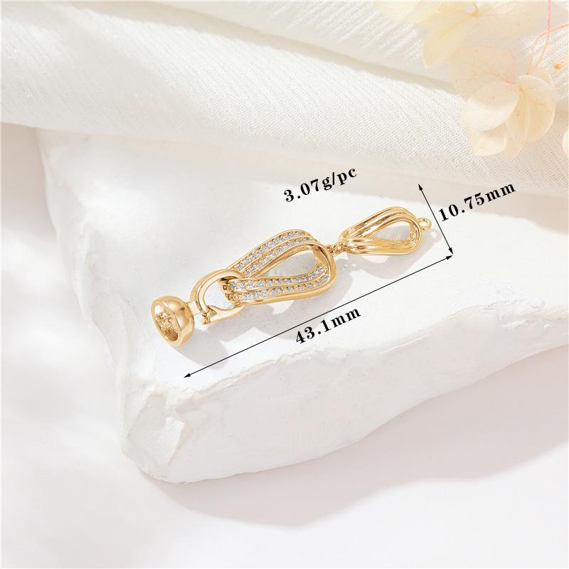 Zhongxing 14K Gold Pearl Necklace & Bracelet Clasp for DIY Jewelry