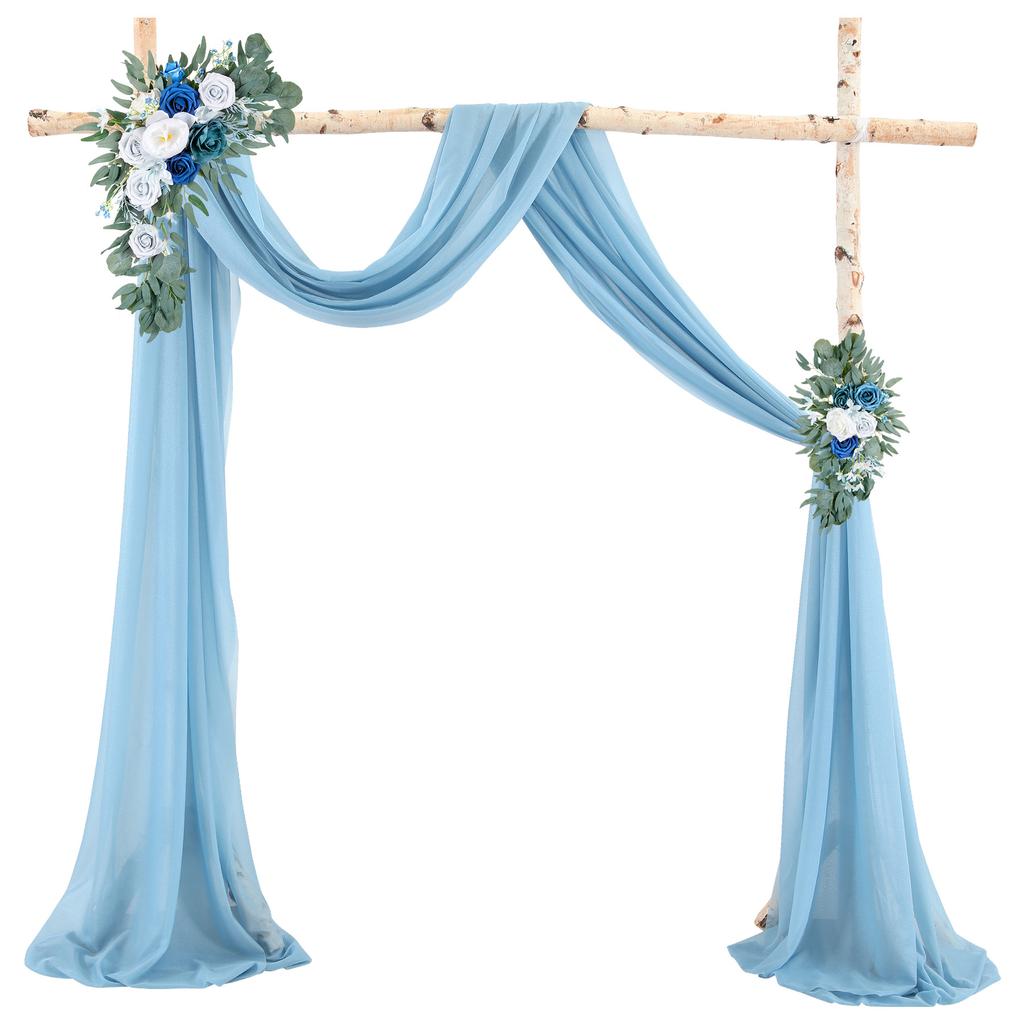 6/3 Meters Wedding Arch Drape Fabric Sheer Chiffon Tulle Curtain Draping Backdrop Party Supplies Home Drapery Ceremony Decoration