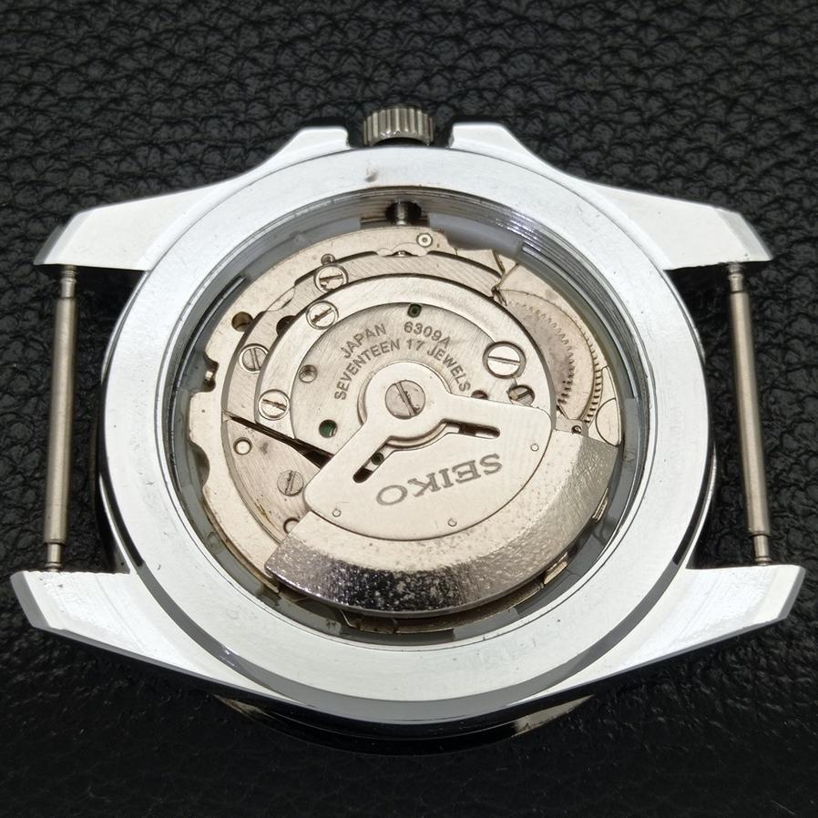 JAPAN SEIKO 5 MENS AUTOMATIC 6309A ВОССТАНОВЛЕННЫЕ ЧАСЫ С ЧЕРНЫМ ЦИФЕРБЛАТОМ a426510-2