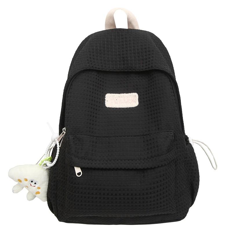 Spring New Style Junior High School Student Backpack for Girls, Fashionable and Simple High School and College Student Double Shoulder Bag