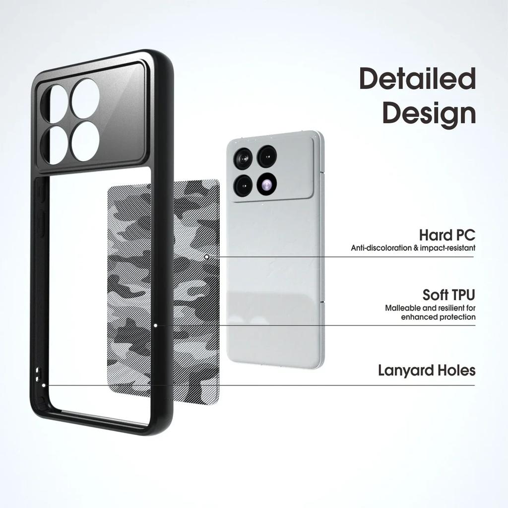 (Comes with Wrist strap)IBMRS for Xiaomi Redmi K70 Ultra Phone Case,ultra-sleek,raised Edges Protect Camera & Screen- Black Camo