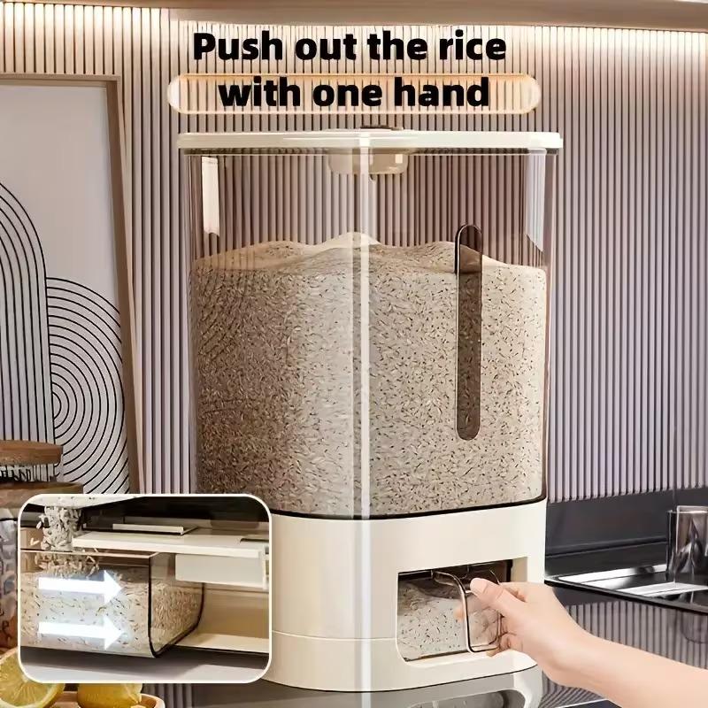 5kg/10kg High Capacity Automatic for Rice Dispenser with Cup,Moisture-proof and Sealed Rice Storage Container,Kitchen Essentials