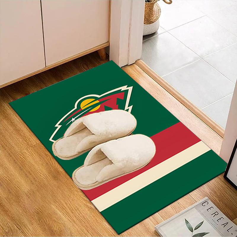 Коврик для пола хоккейной команды Minnesota Wild для гостиной, игровых комнат, офиса, спальни, офисный коврик для пола, игривый дизайн, рождественские подарки для фанатов