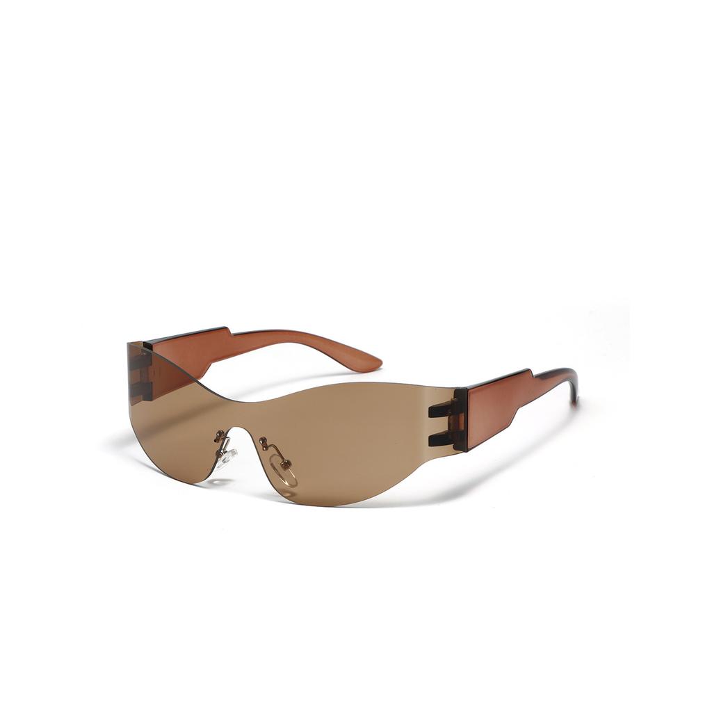 Очки без оправы, цельные солнцезащитные очки, мужские, футуристические солнцезащитные очки, женские