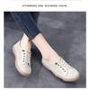 Весенние новые кожаные белые туфли с эластичной резинкой для женщин, летние дышащие туфли в корейском стиле, универсальные повседневные женские туфли