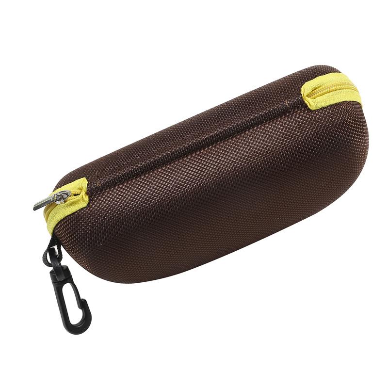 Portable EVA Sunglasses Case Shockproof Sport Glasses Case With Metal Carabiner Travel Zipper Eyeglasses Holder