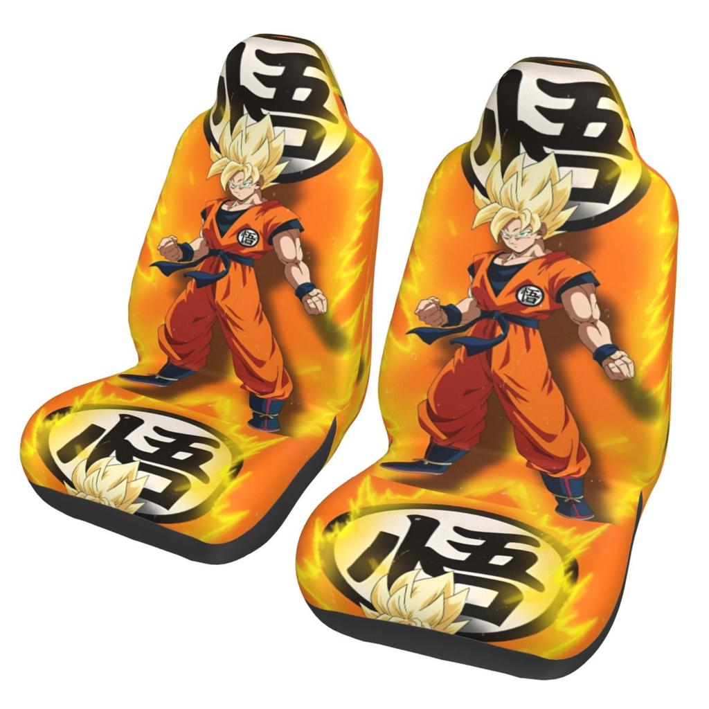 Чехол на сиденье автомобиля Dragon Ball DragonBall Аниме Гибкий Набор из 2 чехлов Универсальная посадка для Автомобилей Внедорожников Грузовиков
