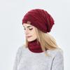 Hat Scarf Set Winter Men Knit Bonnets for Women Outdoor Ski Cycling Plush Neck Warm Windproof Cap Famle Wool Thicken Beanies