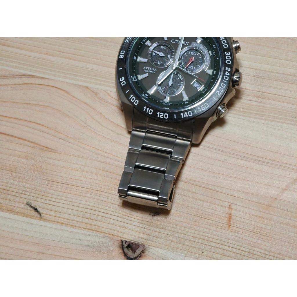 Б/у Кварцевые Аналоговые Часы CITIZEN E610-T016251 ATTESA Солнечные Радиоуправляемые Eco Drive Хронограф