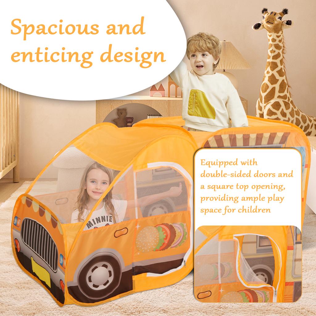 Детская палатка-фургончик с сумкой для хранения, складная игровая палатка, переносная детская игровая палатка, складная ролевая игрушка, многофункциональная еда