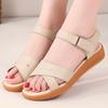 Women's Sandals Summer Beach  Shoes Open Toe Casual Soft Beige Sandals
