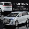1:24 Denza D9 Alphard MPV Литой Модель Автомобиля Игрушки Diecast С Резиновыми Шинами Открывающиеся Задние Двери Коммерческий Автомобиль Подарок Парню