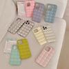 Glossy Protective Cover Cute Fashion Candy Color Bread Chocolate Block 3D Phone Case for iPhone 14 13 12 11 15 16 Pro