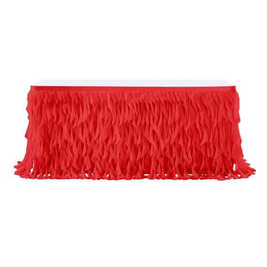 Curly Willow Table Skirt for Rectangle Round Tables 6ft Ruffle Tutu Table Cloth Reusable