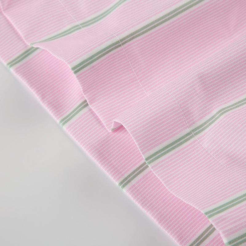 Summer Women's Pant  Clashing Button Splicing Stripe Loose Pocket Simple Casual Street Shorts