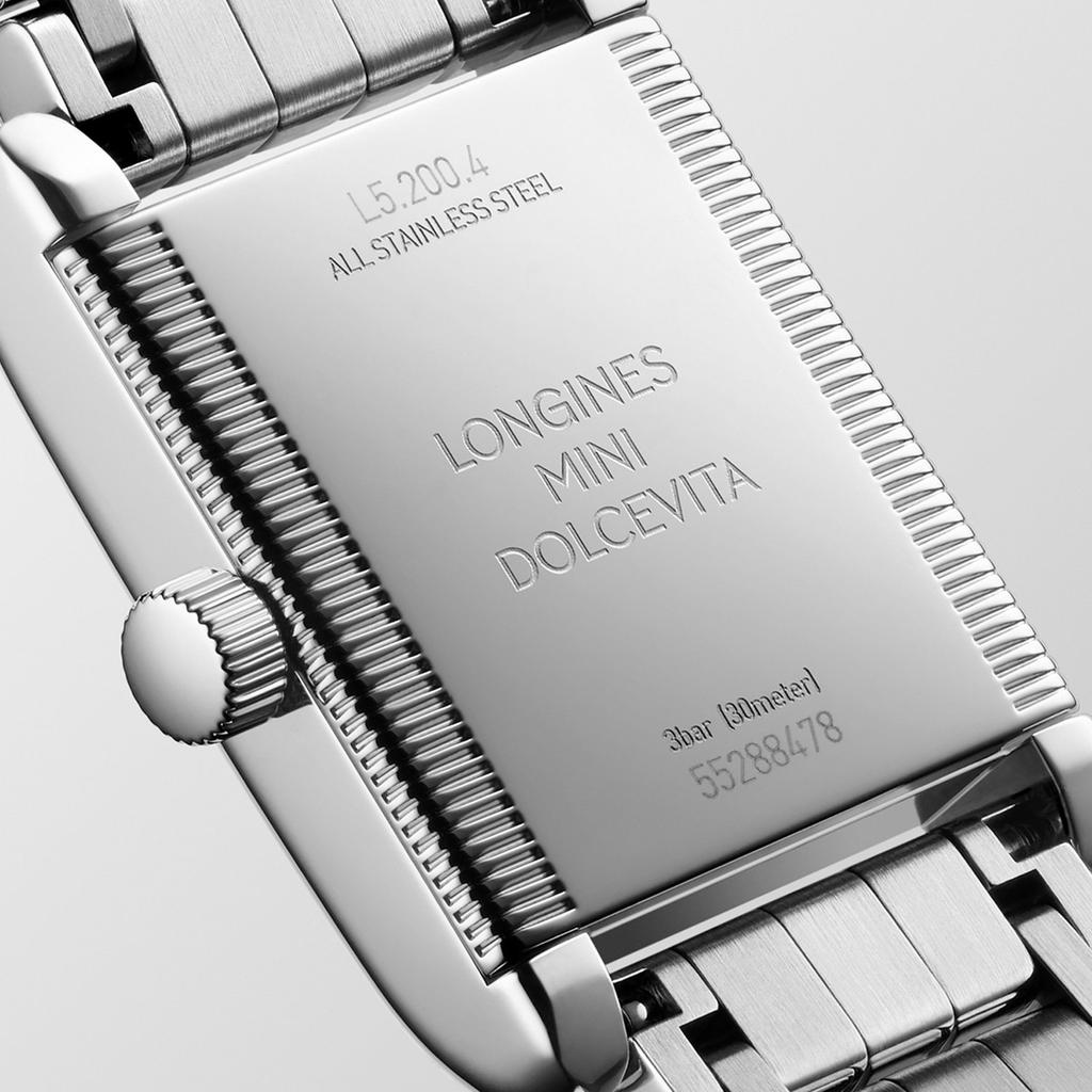 Longines Женские часы Mini DolceVita Sector Dial Art Deco Прямоугольные из нержавеющей стали (L5.200.4.75.6)