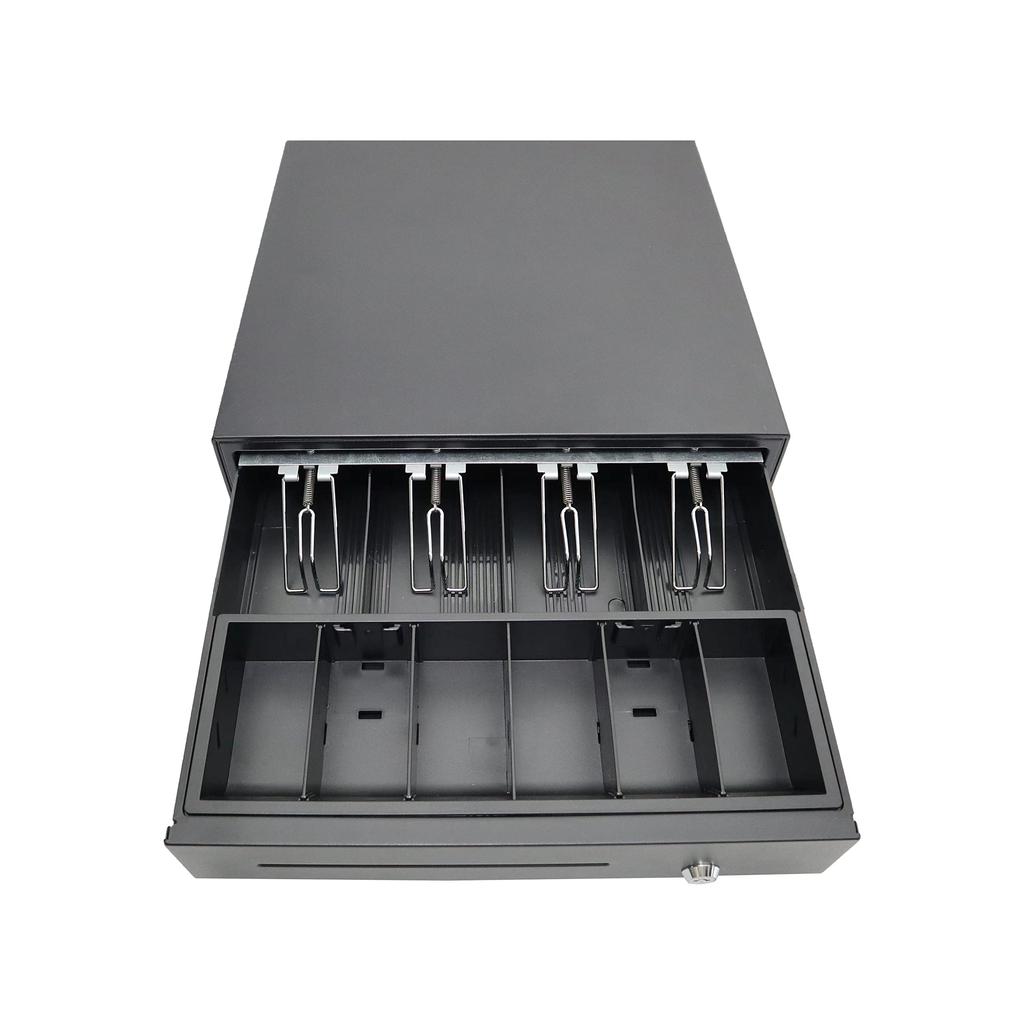 Cash Drawer Automatic Manual Cash manufactured by Washin for use with POS registers and cash with printer connection WS-405 & (Key-operated) Drawer,