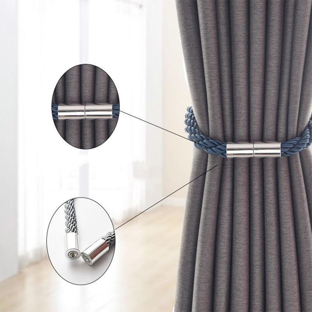 1pcs Curtain Magnet Buckle Curtain Buckle Binding Rope Punch-free Installation Decor Hanging Pendant Curtain Tie Buckle