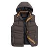 Новый зимний жилет с капюшоном большого размера, мужской повседневный спортивный свободный жилет, кардиган в корейском стиле, теплая мужская куртка