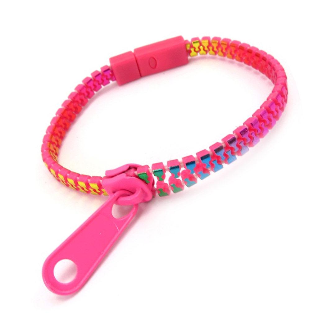 Les Trésors De Lily [K0427] — Браслет из смолы «Zip», розовый, 6 мм.