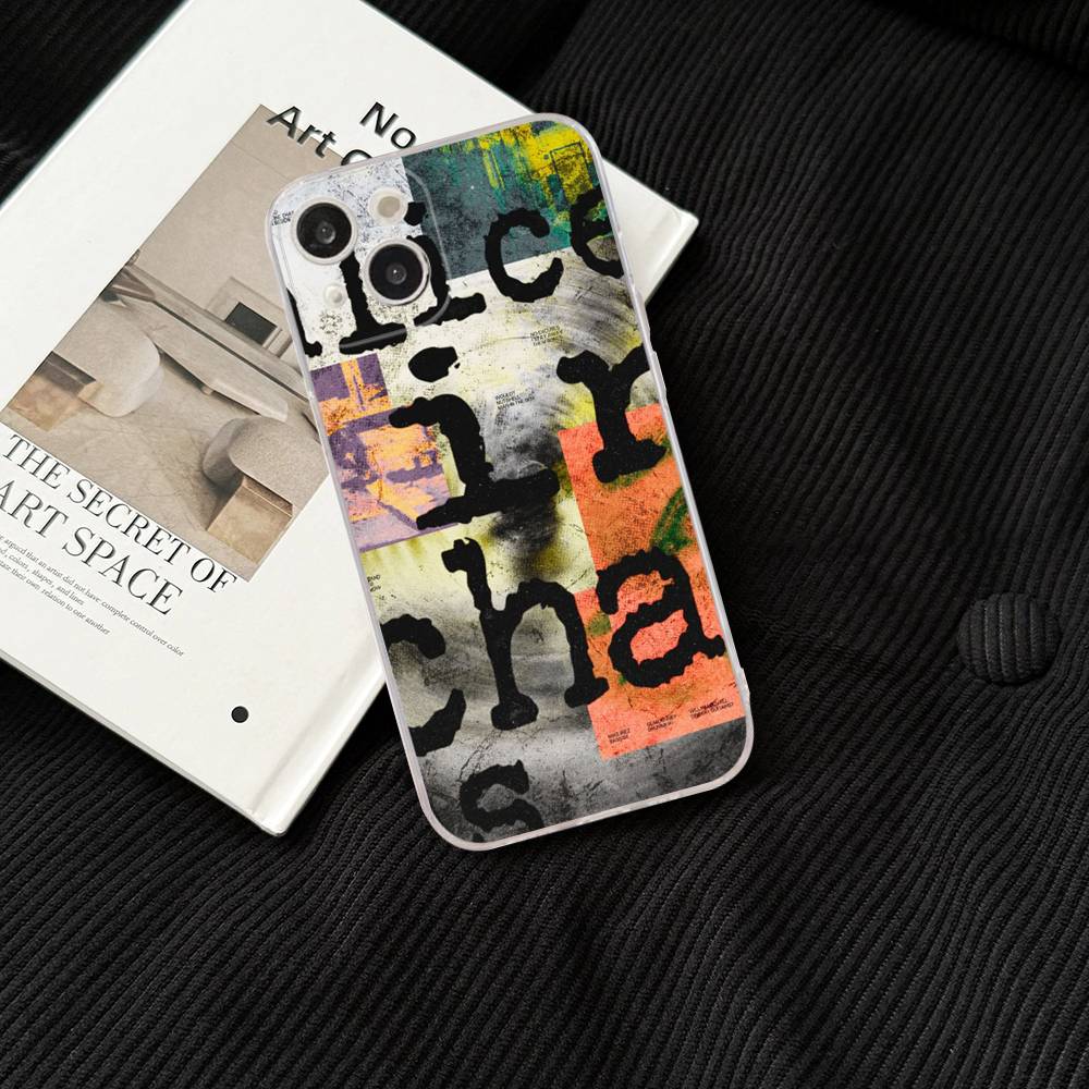 A-Alice I-In C-Chains Transparent TPU Phone Case for iPhone 17 11 12 13 14 15 16 Pro Max 16 Plus Cover