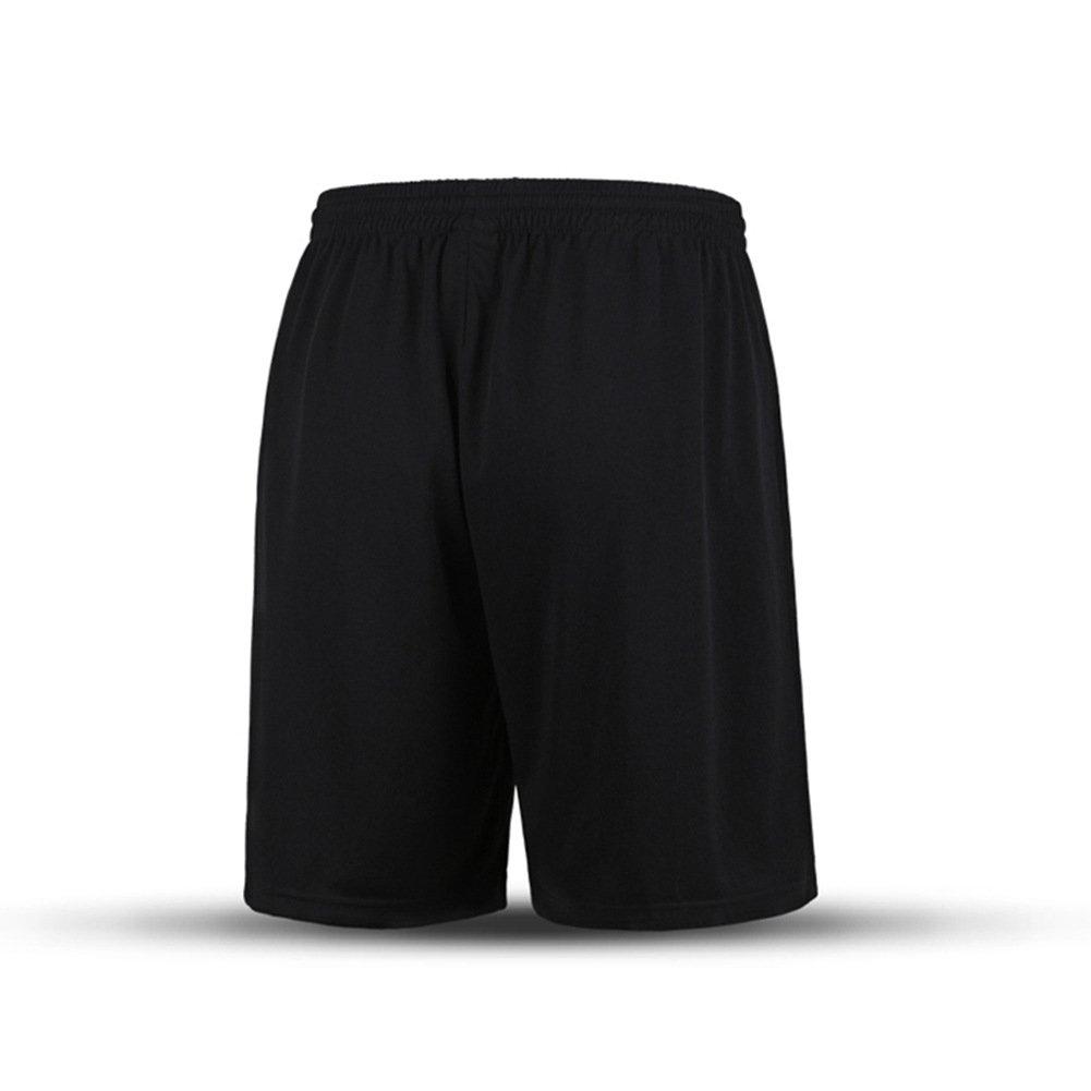 Мужские игровые футбольные шорты Kelme, средней длины, быстросохнущие тренировочные шорты (Черный, Размер S)