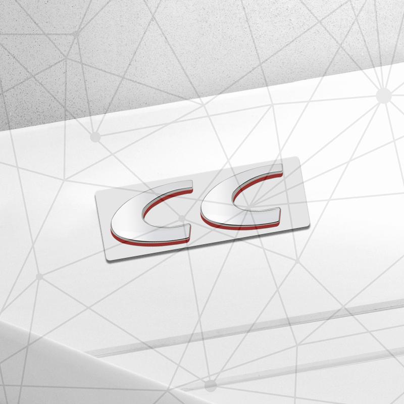 3D Auto Metal RC CC Badge Car Rear Trunk Emblem Sticker LOGO Decor For 208 206 308 307 107 407 2008 RCZ Racing Coupe Cabriolet