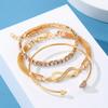 3 Pcs Ladies' Bracelet Set Stylish and Elegant Rhinestone Infinity Symbol Tennis Chain Clasp Bracelet Set An Ideal Gift for Your Best Friend
