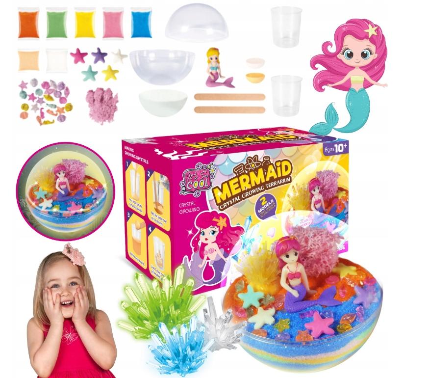 LED Crystal Growing Creative Educational Kit Aquarium Mermaid Chemist