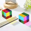 Colorful Faux Crystal Cube Prism Decorative Desktop Toy Light Refraction Science Project Fun Learning Play with Colors