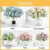 Lifelike 7 Heads Artificial Fake Silk Flowers Rose Peony Bunch Ideal For Wedding Decor