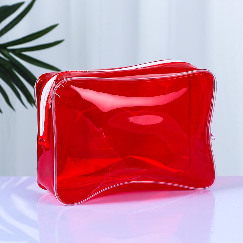 PVC Clear Travel Storage Bag Waterproof Durable Toiletry Makeup Organizer for College Dorm Bathroom Vacation