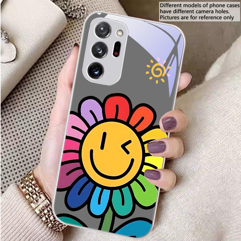 Мультяшные цветы фиолетовые Для Samsung A 01 02 03 Core 04 05 06 10 12 13 A14 5G 15 16 M 02 12 Note 8 9 10 20 стекло Ультра чехол для телефона