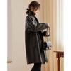Women's Hepburn Style Double-Sided Wool Blend Mid-Length Coat