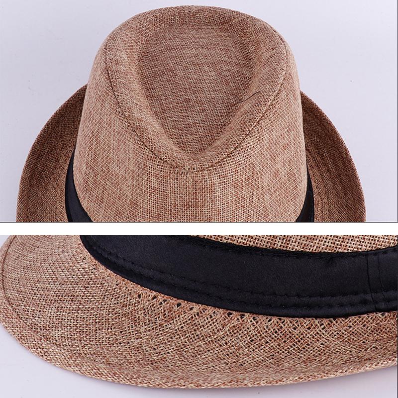 Соломенная шляпа Trilby Sun Hat Мужская женская летняя Панама Дизайнерская пляжная шляпа Fedora
