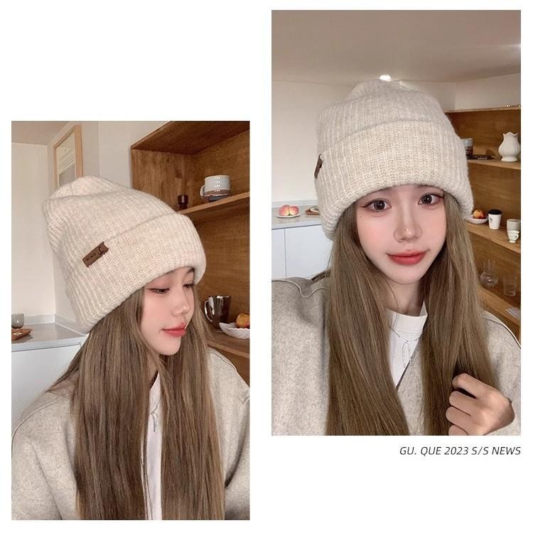 Autumn and winter warm and small face hat big head circumference wool hat women's cold hat new cold protection ear protection knitted hat