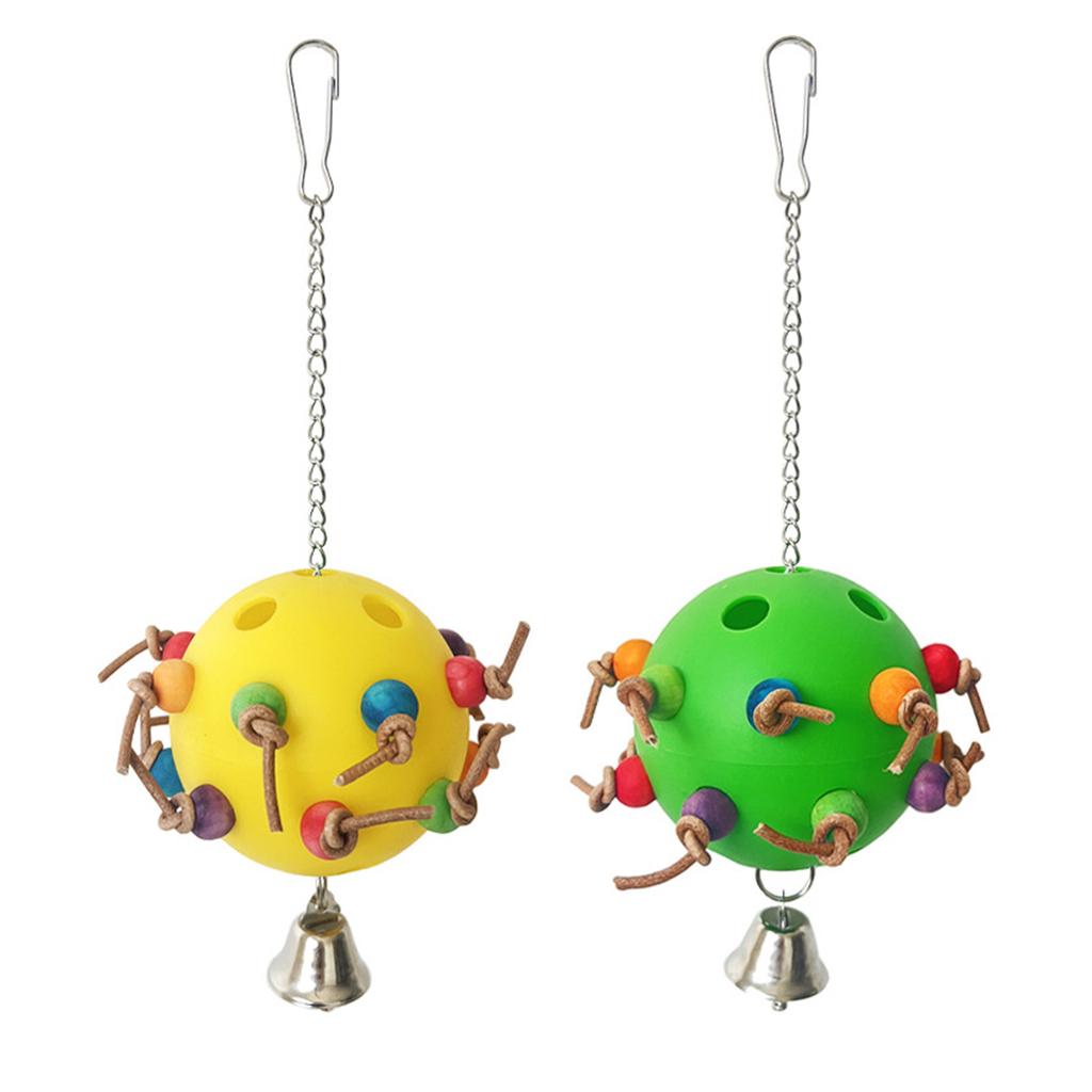 Игрушка-погрызушка для птичьей клетки, рвущая головоломка, игривые шарики, игрушка для прорезывания зубов и стачивания клюва у птиц, развлечение для птичьей клетки, подвесная игрушка