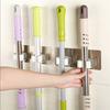 1pc Kitchen Mop Broom Holder Wall Mounted Organizer Brush Storage Folding Rack Behind Doors