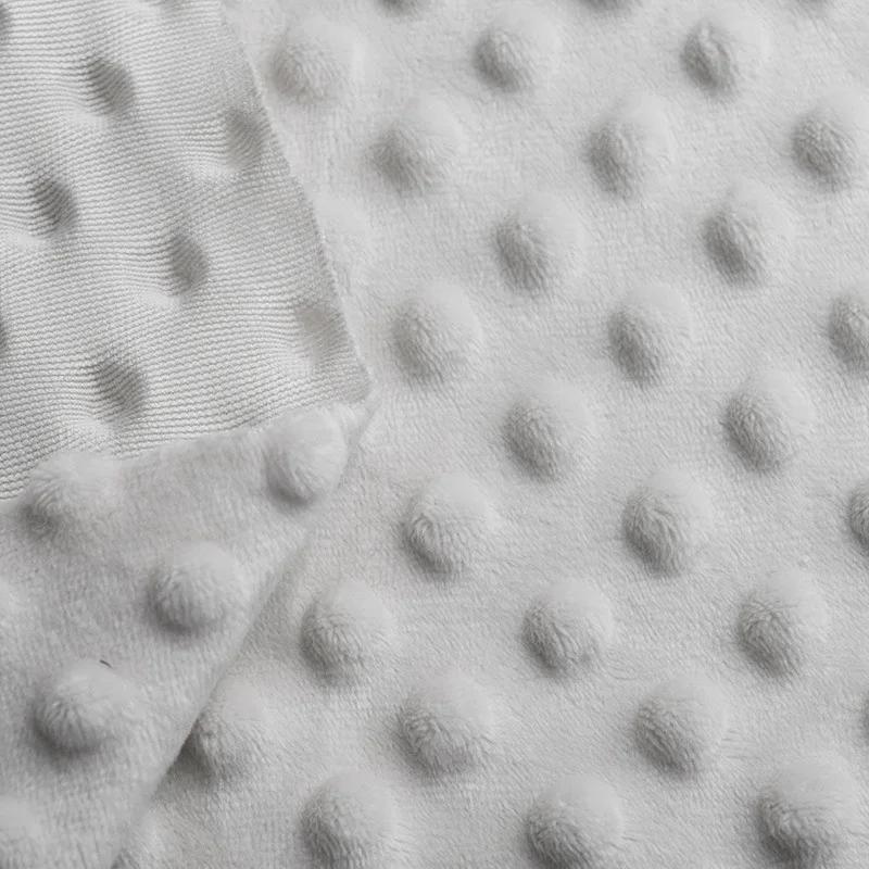 1 Yard Super Soft Minky Dot Fabric Sewing Baby Blanket Toys Material Antipilling Eco-Friendly Polyester Handwork Plush Fabric