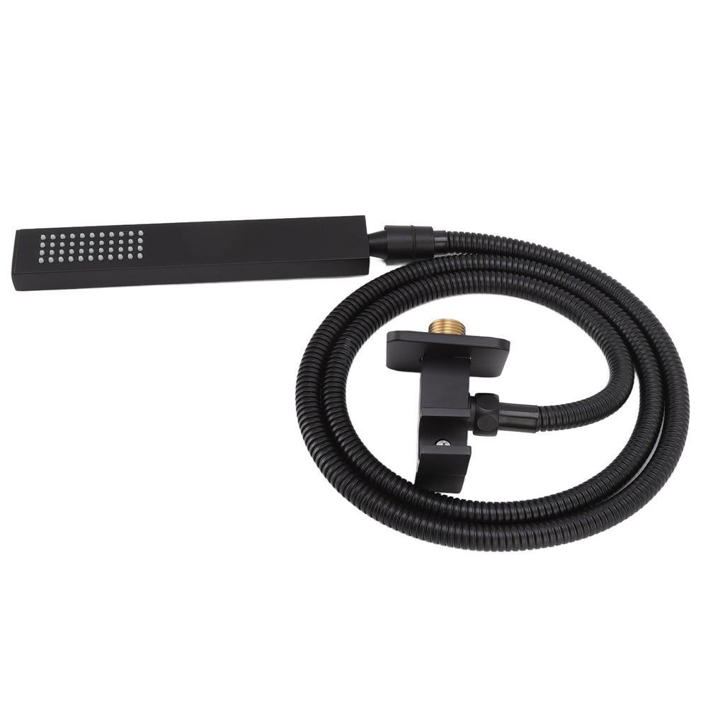 Wall Mounted Shower Set Black High Pressure Shower Head with G1/2 Caliber for Bathroom