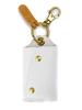 Key Case Leather Genuine Leather Cowhide Unisex White White Women's Men's