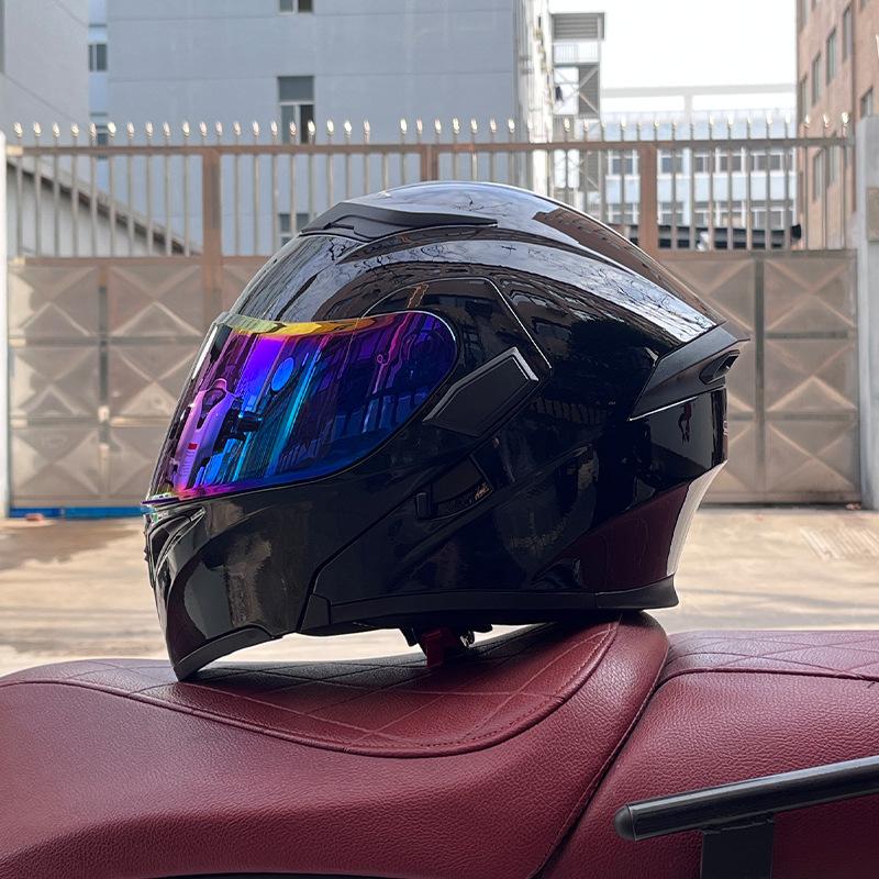 Motorcycle Helmets Men's and Women's Locomotive Full Helmets Bluetooth Peel-off Helmets Electric Vehicle Helmets