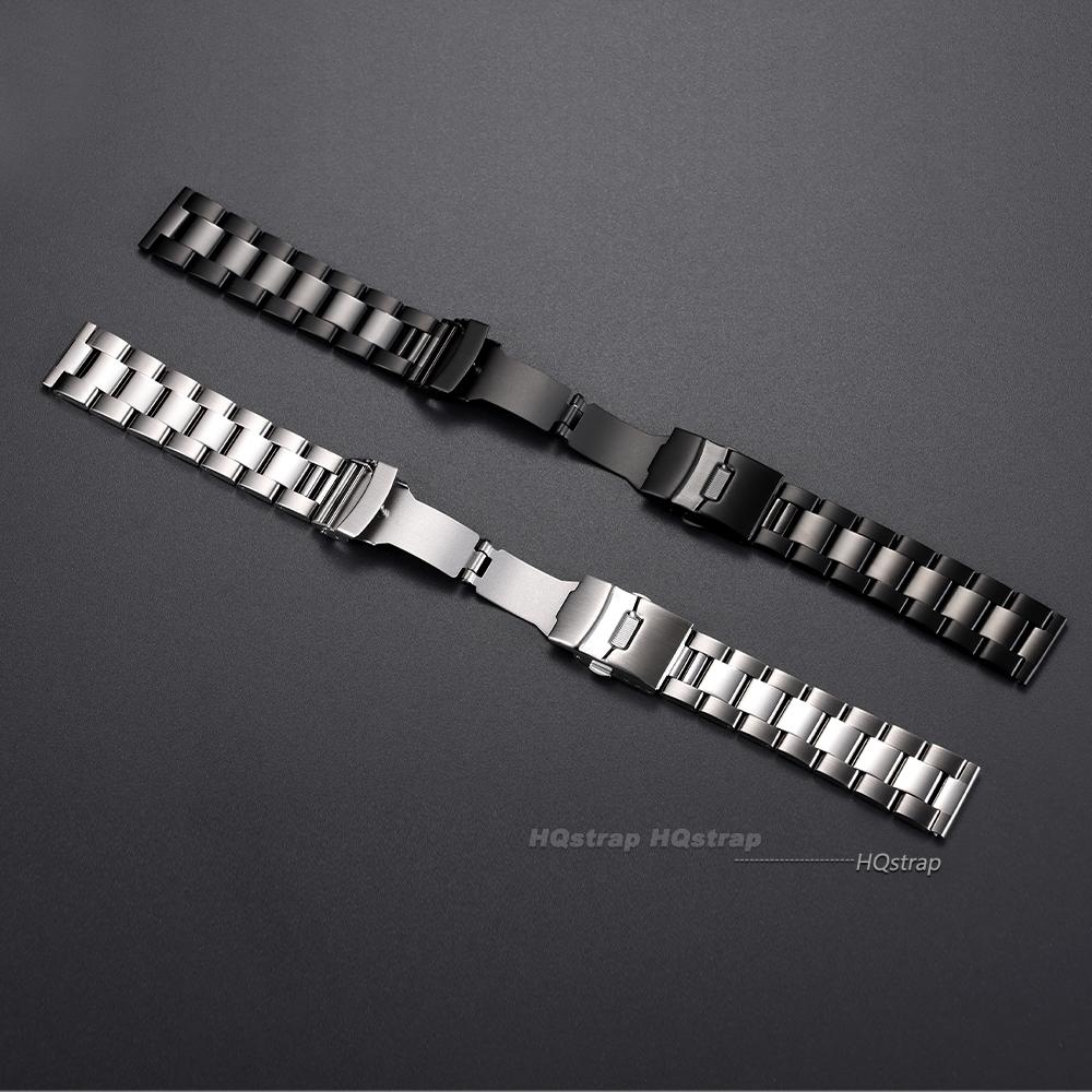 Сплошной браслет из нержавеющей стали для Seiko 20 мм 22 мм 24 мм 26 28 мм с двойной безопасной раскладывающейся застежкой, Металлический браслет для дайвинга для Rolex