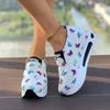 Женские кроссовки на осень, женские туфли на платформе, слипоны, носки, туфли на плоской подошве, повседневные туфли Zapatillas Mujer Breather Sports Shoes, женские мокасины